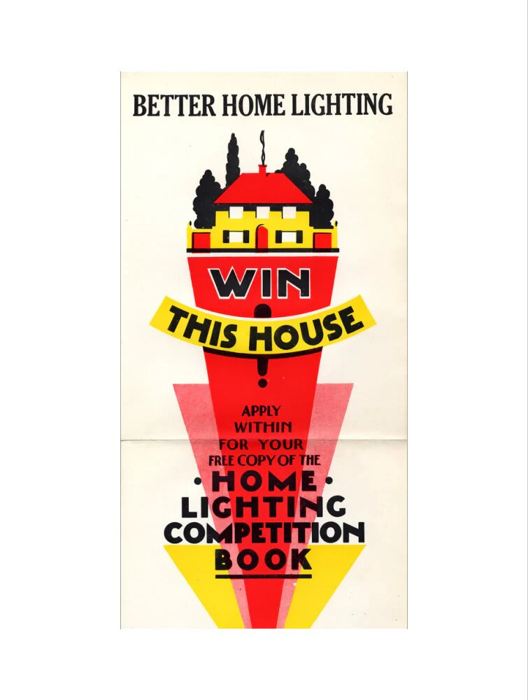 Better Home Lighting competition poster with a main prize of an all-electric house,1926-1927. - Image 50