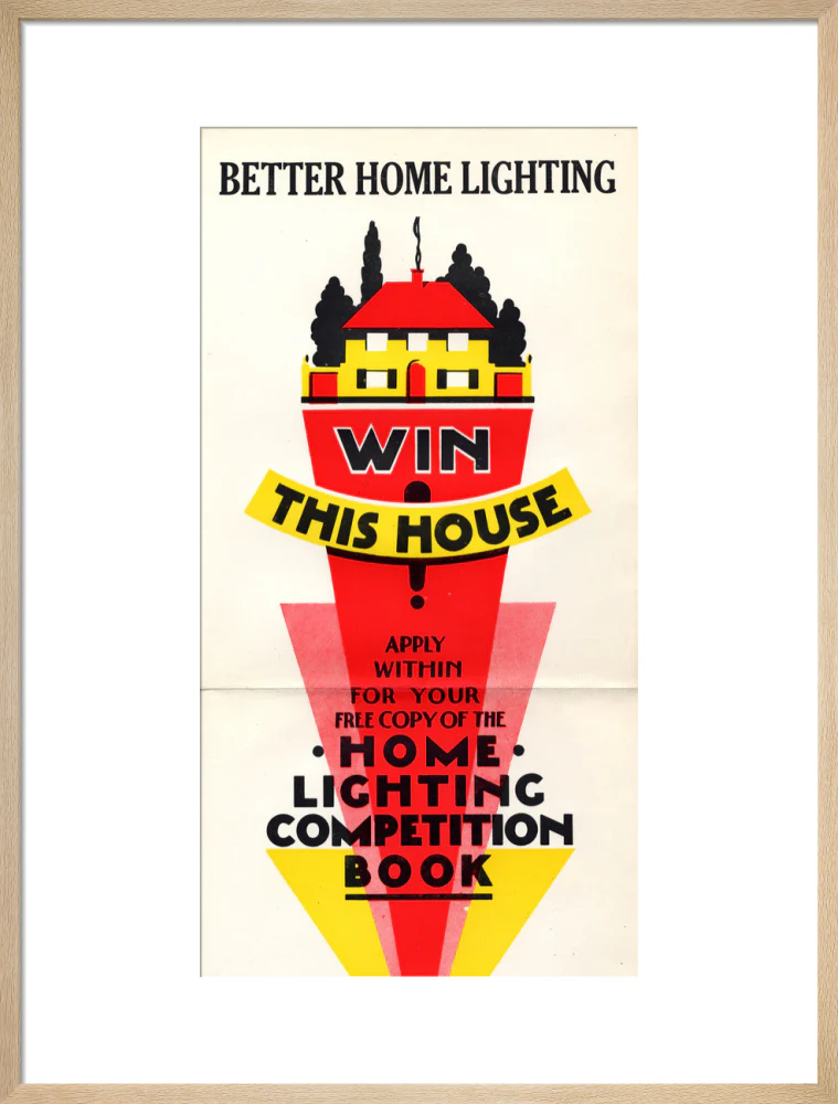 Better Home Lighting competition poster with a main prize of an all-electric house,1926-1927. - Image 54