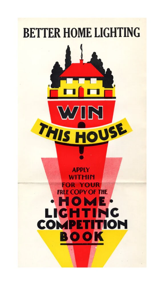 Better Home Lighting competition poster with a main prize of an all-electric house,1926-1927. - Image 63