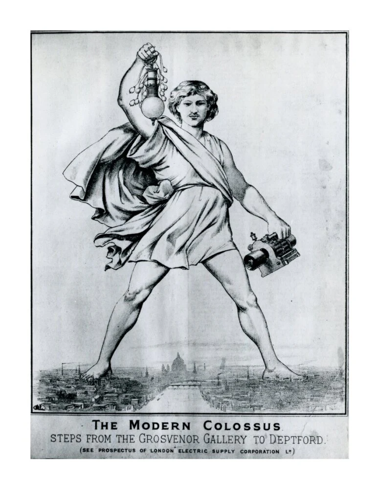 Reproduction print of a cartoon in 'Electrical Plant', May, 1889 - Image 30