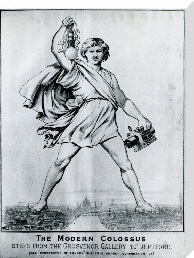 Reproduction print of a cartoon in 'Electrical Plant', May, 1889 - Image 33