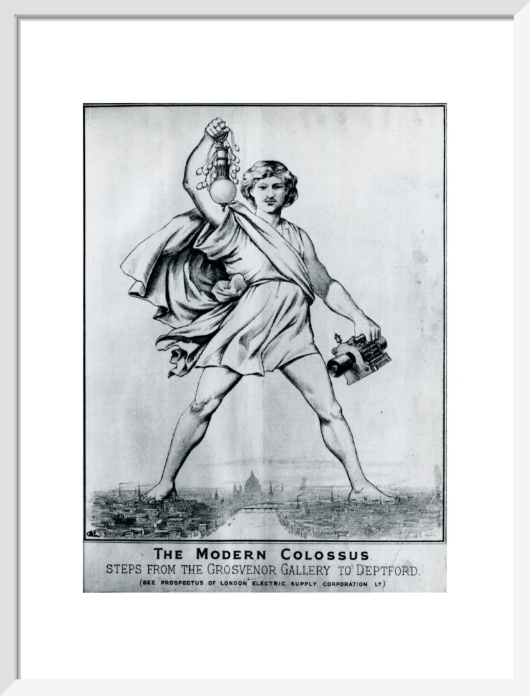 Reproduction print of a cartoon in 'Electrical Plant', May, 1889 - Image 47