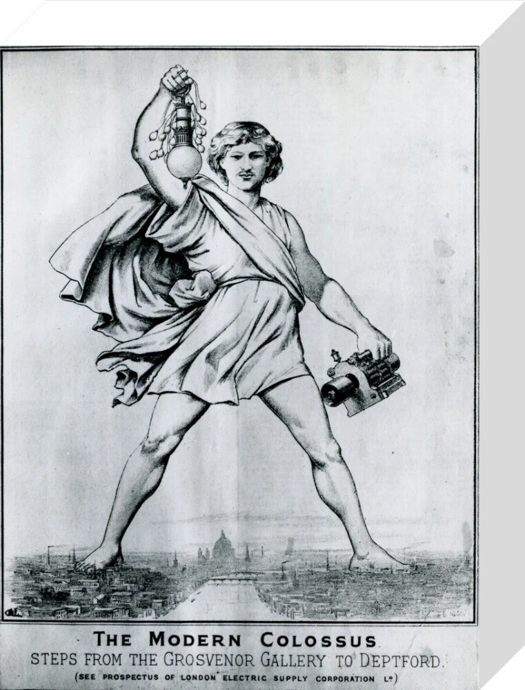 Reproduction print of a cartoon in 'Electrical Plant', May, 1889 - Image 64