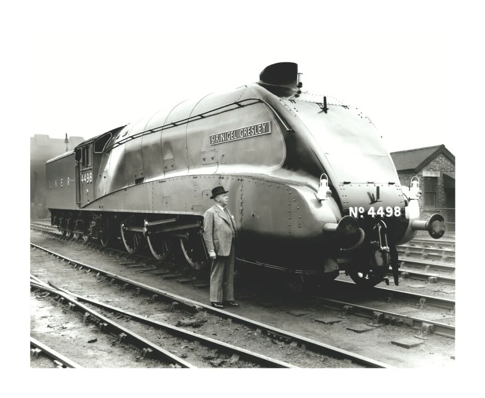 Sir H Nigel Gresley, railway engineer, March 1938. - Image 63