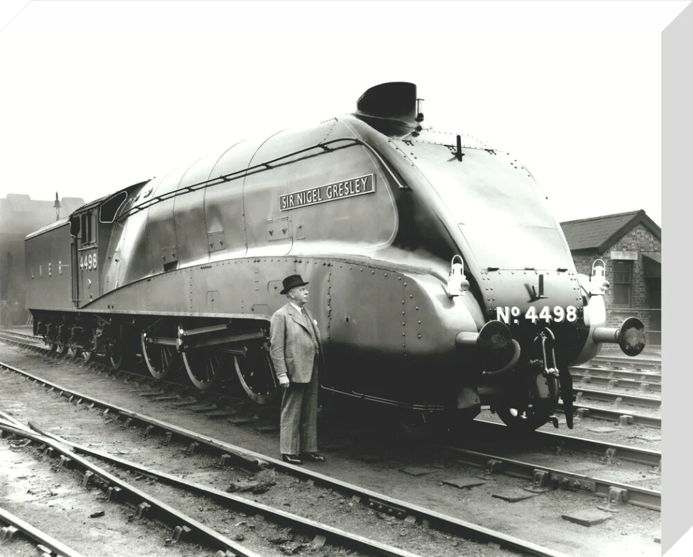 Sir H Nigel Gresley, railway engineer, March 1938. - Image 65