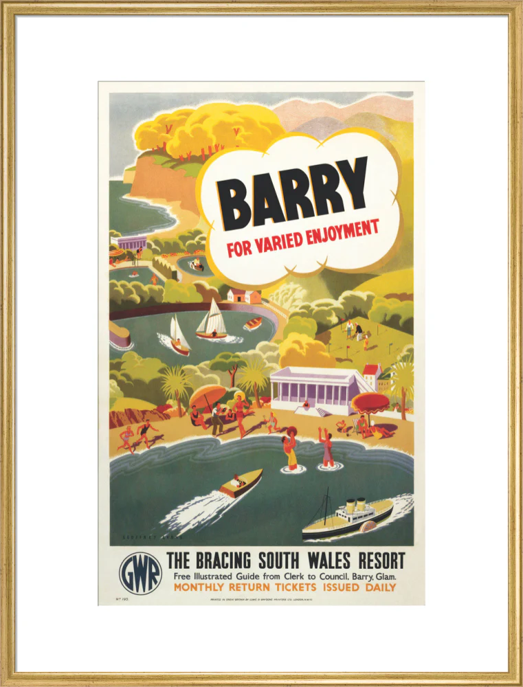 'Barry for Varied Enjoyment', GWR poster, c.1930s. - Image 25