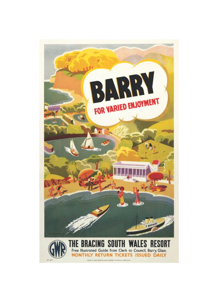 'Barry for Varied Enjoyment', GWR poster, c.1930s. - Image 27