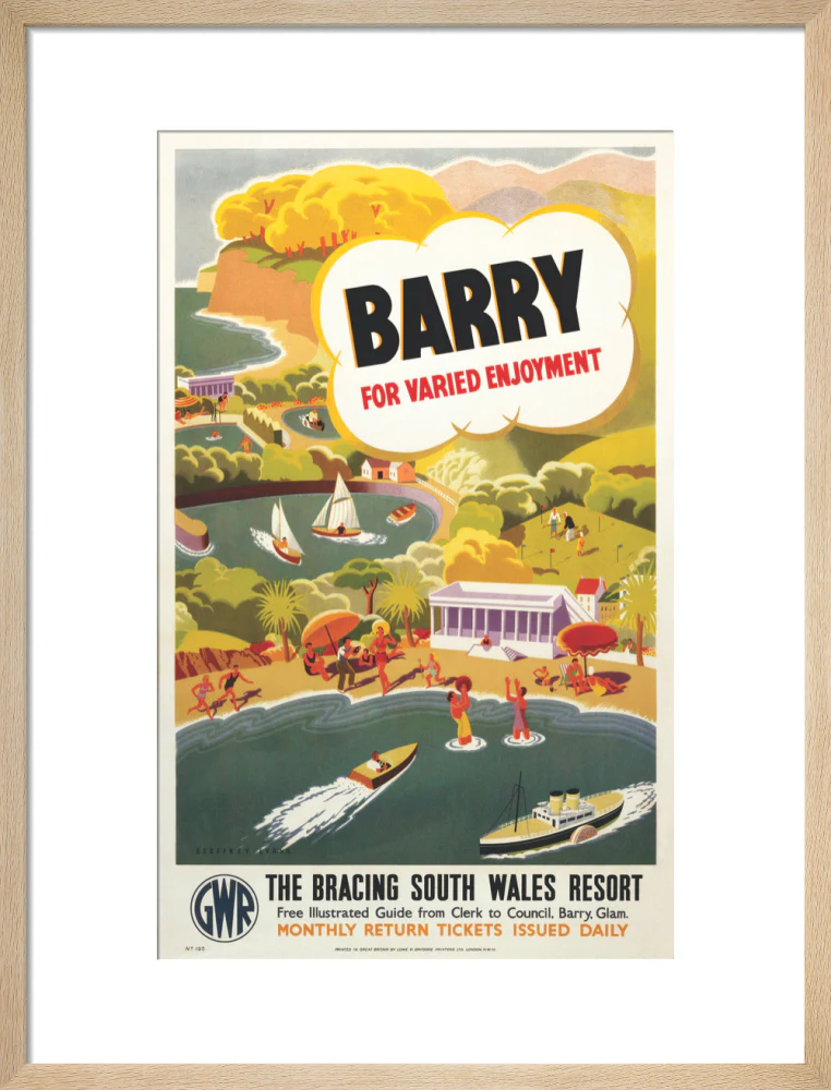 'Barry for Varied Enjoyment', GWR poster, c.1930s. - Image 49