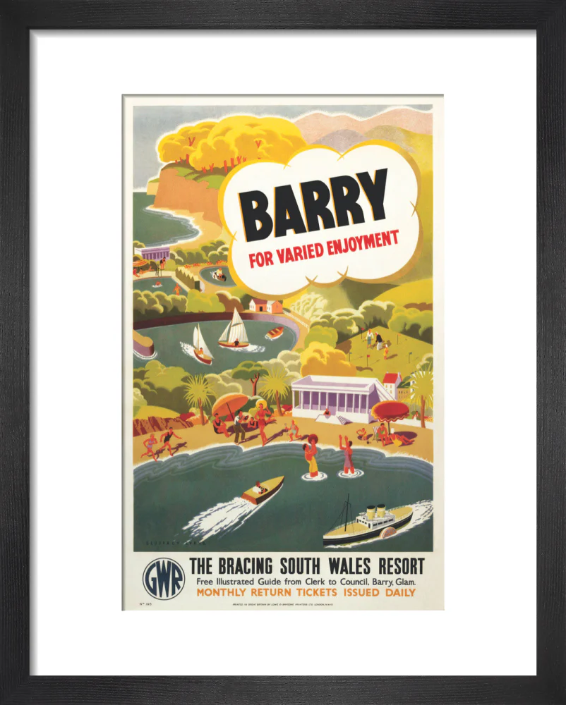 'Barry for Varied Enjoyment', GWR poster, c.1930s. - Image 69