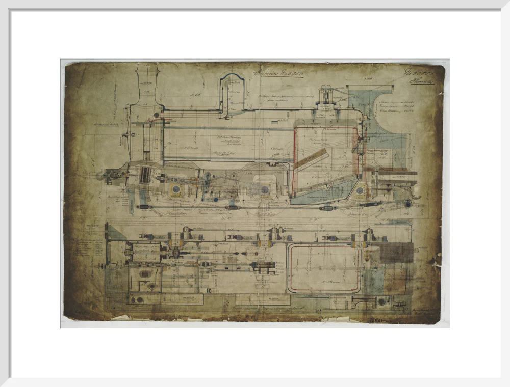 General arrangement drawing of Lancashire & Yorkshire Railway '0-6-0' locomotive. - Image 52