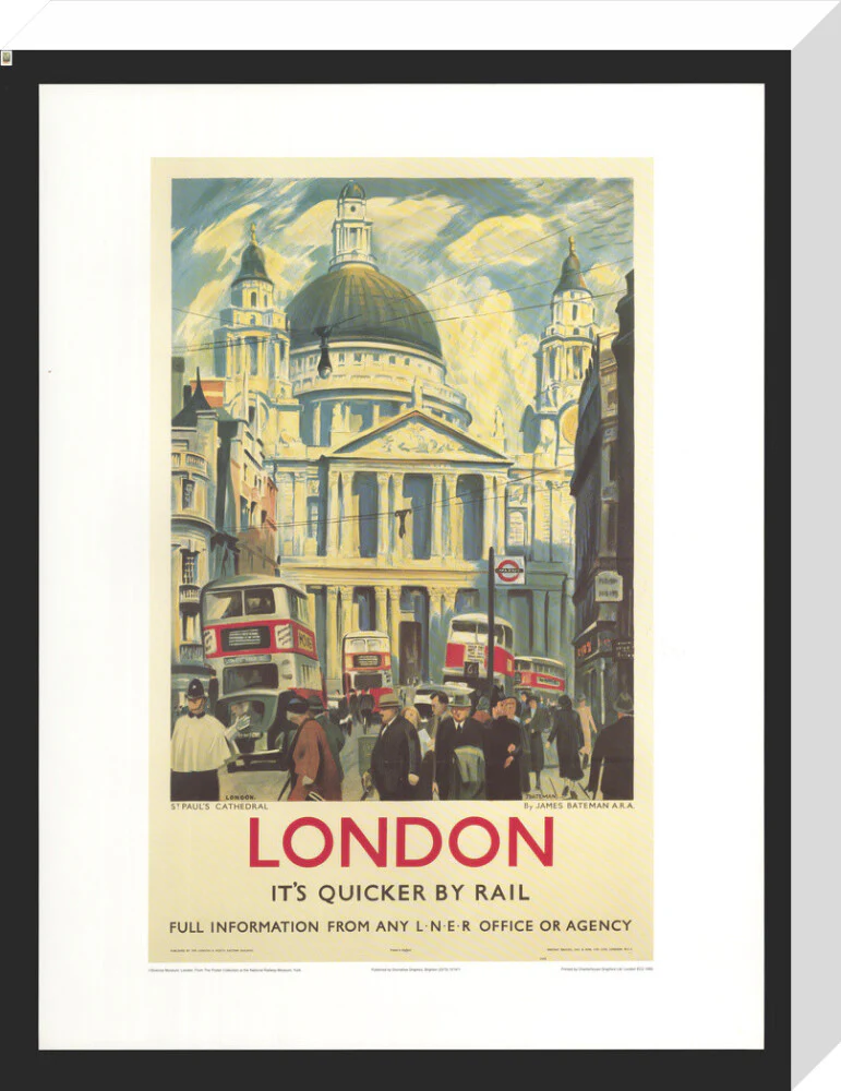 Poster, London & North Eastern Railway, 'London', St Paul's Cathedral by James Bateman, 1939. - Image 32