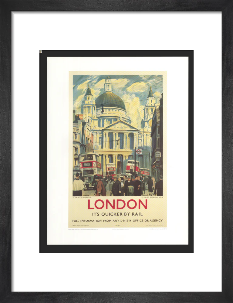 Poster, London & North Eastern Railway, 'London', St Paul's Cathedral by James Bateman, 1939. - Image 41
