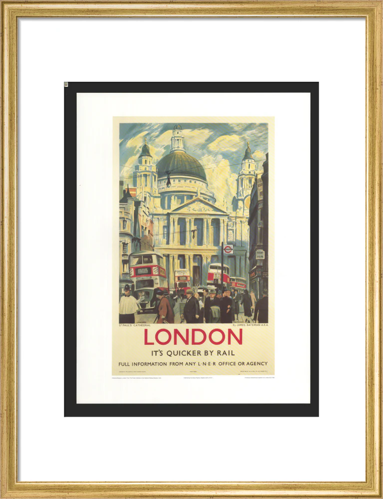 Poster, London & North Eastern Railway, 'London', St Paul's Cathedral by James Bateman, 1939. - Image 48
