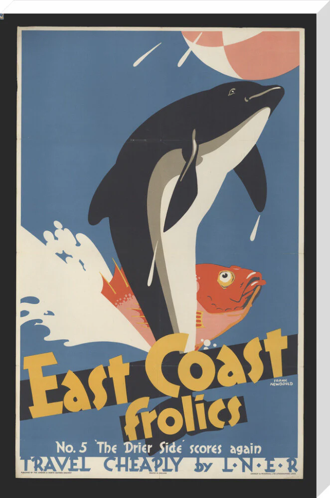 East Coast Frolics - No 5. The Drier Side Scores Again' - travel cheaply by LNER, 1933, by Frank Newbould - Image 67
