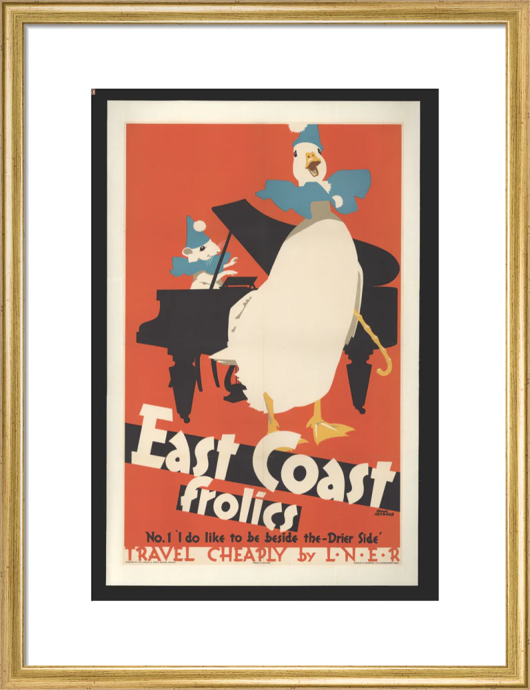 East Coast Frolics No 1. I do like to be beside the - Drier Side! - travel cheaply by LNER, 1933, by Frank Newbould - Image 15
