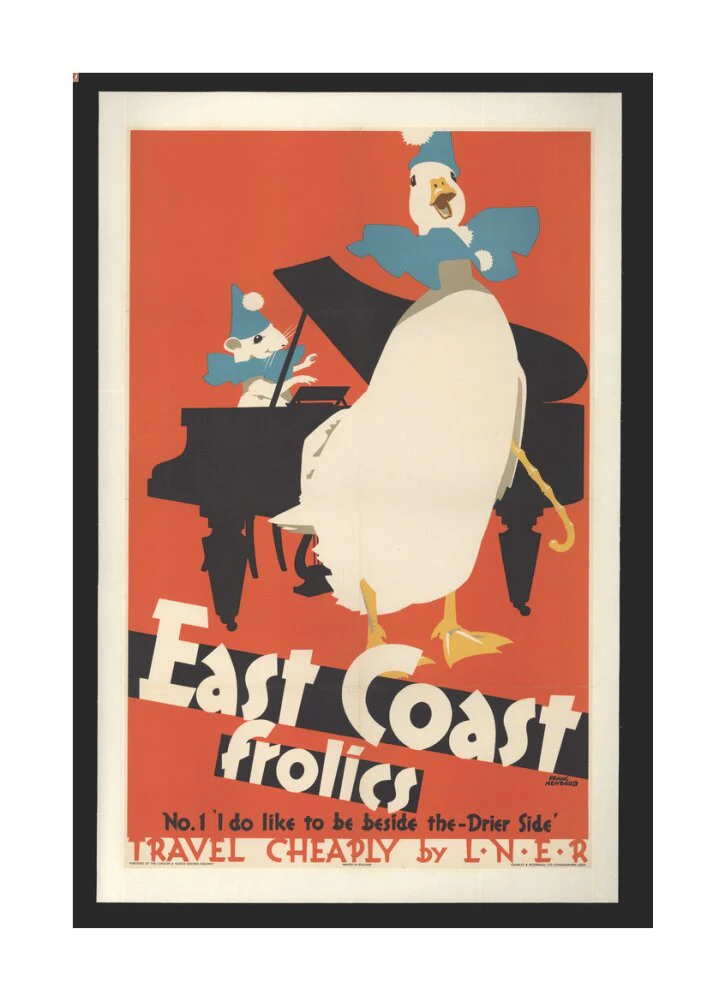 East Coast Frolics No 1. I do like to be beside the - Drier Side! - travel cheaply by LNER, 1933, by Frank Newbould - Image 29