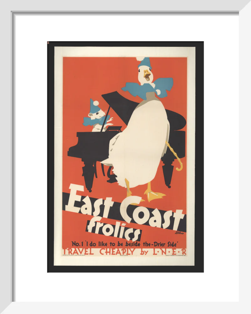 East Coast Frolics No 1. I do like to be beside the - Drier Side! - travel cheaply by LNER, 1933, by Frank Newbould - Image 4