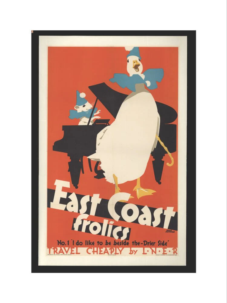 East Coast Frolics No 1. I do like to be beside the - Drier Side! - travel cheaply by LNER, 1933, by Frank Newbould - Image 7