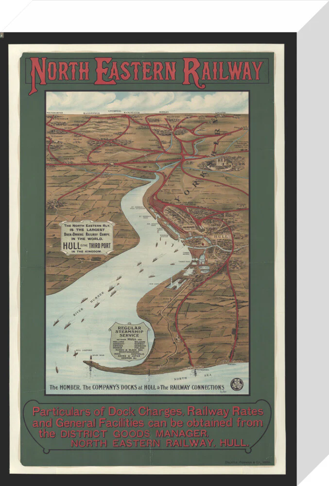 The Humber, the Company's Docks at Hull & the Railway Connections by Percy Home,1909. - Image 64