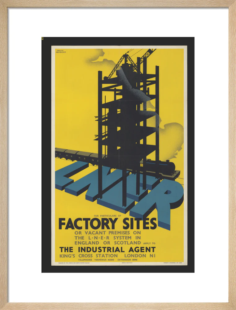 Poster, London & North Eastern Railway, Factory Sites, by Frank Newbould. - Image 16