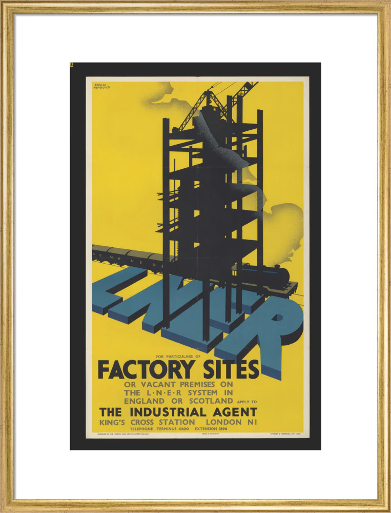 Poster, London & North Eastern Railway, Factory Sites, by Frank Newbould. - Image 20
