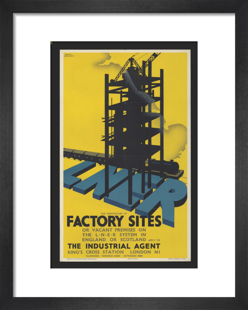 Poster, London & North Eastern Railway, Factory Sites, by Frank Newbould. - Image 3