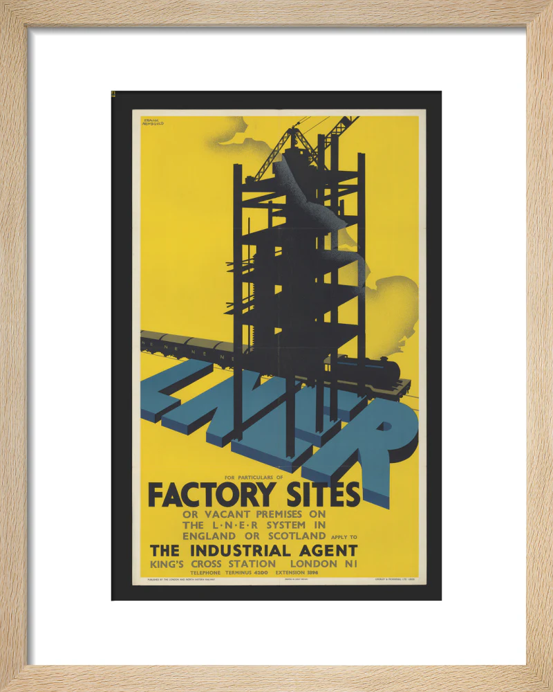 Poster, London & North Eastern Railway, Factory Sites, by Frank Newbould. - Image 39