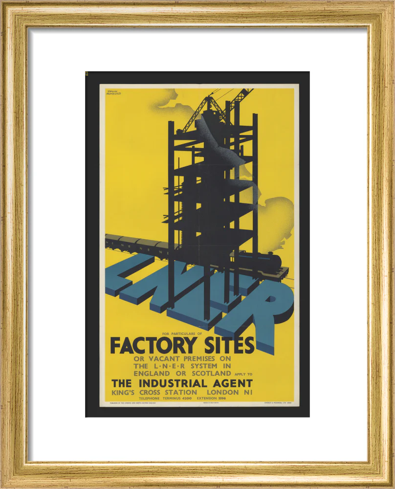 Poster, London & North Eastern Railway, Factory Sites, by Frank Newbould. - Image 5