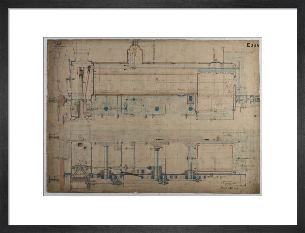 Neilson & Co drawing of 5'0 gauge 6 wheel, 1868 order number T345 for Russia. - Image 13