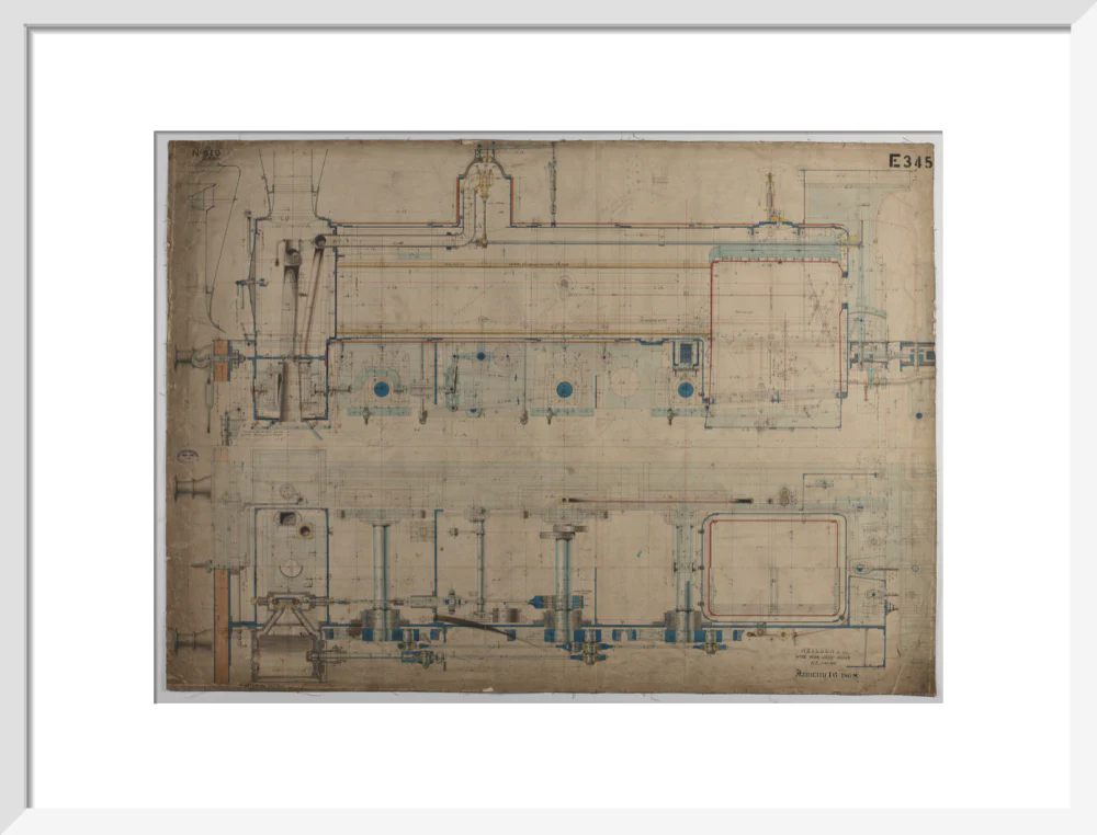 Neilson & Co drawing of 5'0 gauge 6 wheel, 1868 order number T345 for Russia. - Image 14