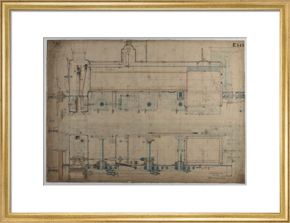 Neilson & Co drawing of 5'0 gauge 6 wheel, 1868 order number T345 for Russia. - Image 15
