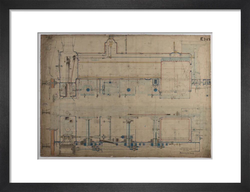 Neilson & Co drawing of 5'0 gauge 6 wheel, 1868 order number T345 for Russia. - Image 41