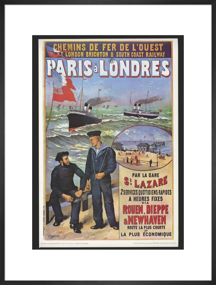 Reproduction poster, 'Chemins de Fer de l'Ouest et LBSCR', by Gustave Fraipont. - Image 23