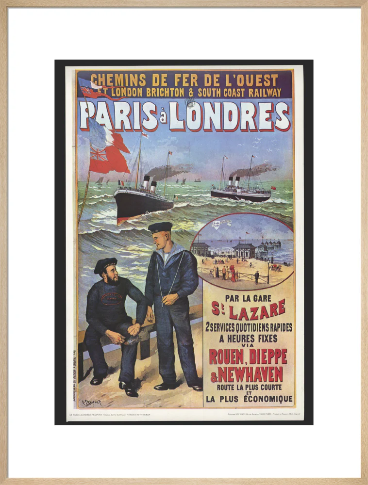 Reproduction poster, 'Chemins de Fer de l'Ouest et LBSCR', by Gustave Fraipont. - Image 26
