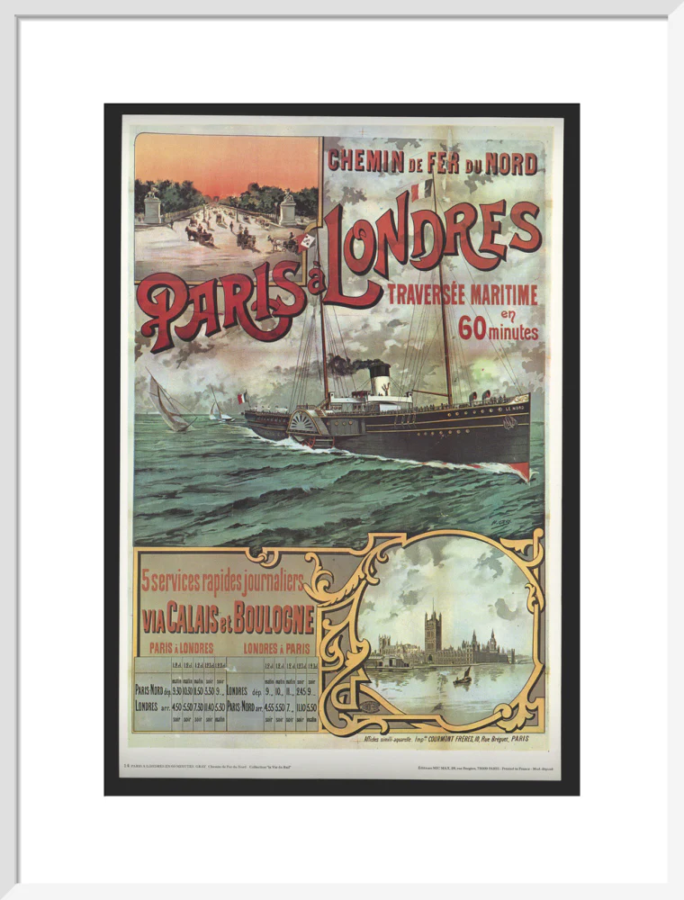 Reproduction timetable, 'Chemin de Fer du Nord - Paris-Londres', by Henri Gray. - Image 19