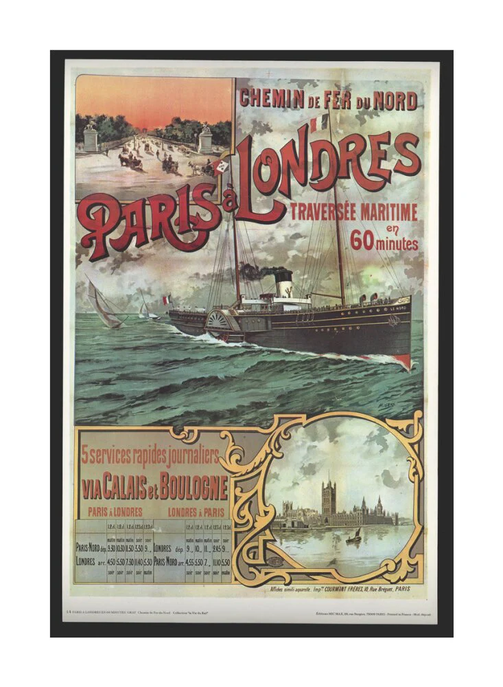 Reproduction timetable, 'Chemin de Fer du Nord - Paris-Londres', by Henri Gray. - Image 29
