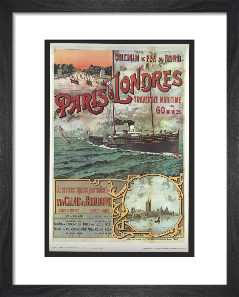 Reproduction timetable, 'Chemin de Fer du Nord - Paris-Londres', by Henri Gray. - Image 36