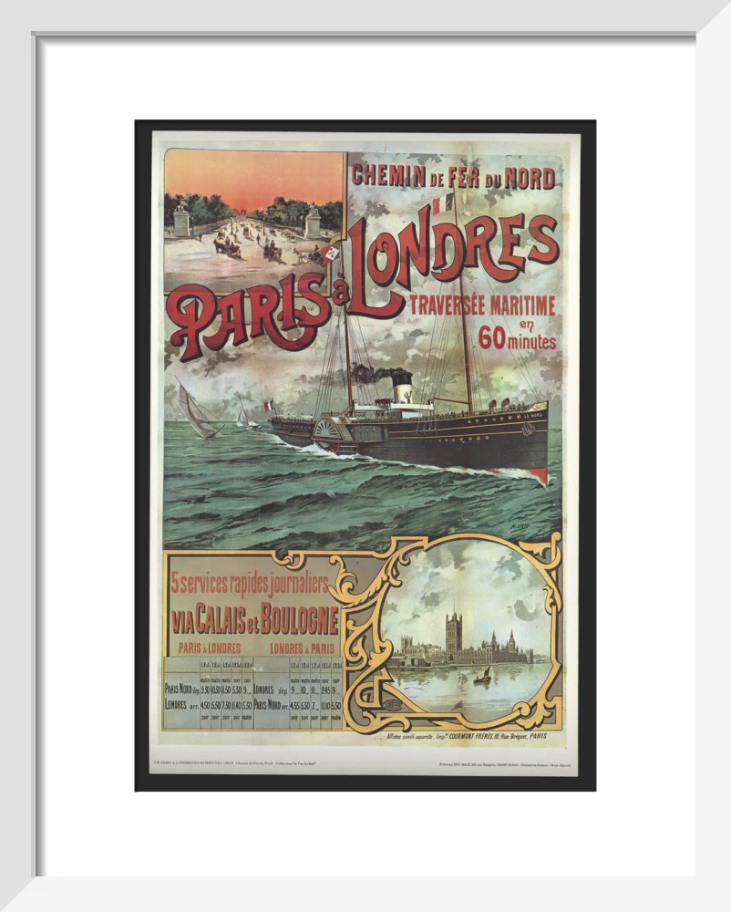Reproduction timetable, 'Chemin de Fer du Nord - Paris-Londres', by Henri Gray. - Image 37