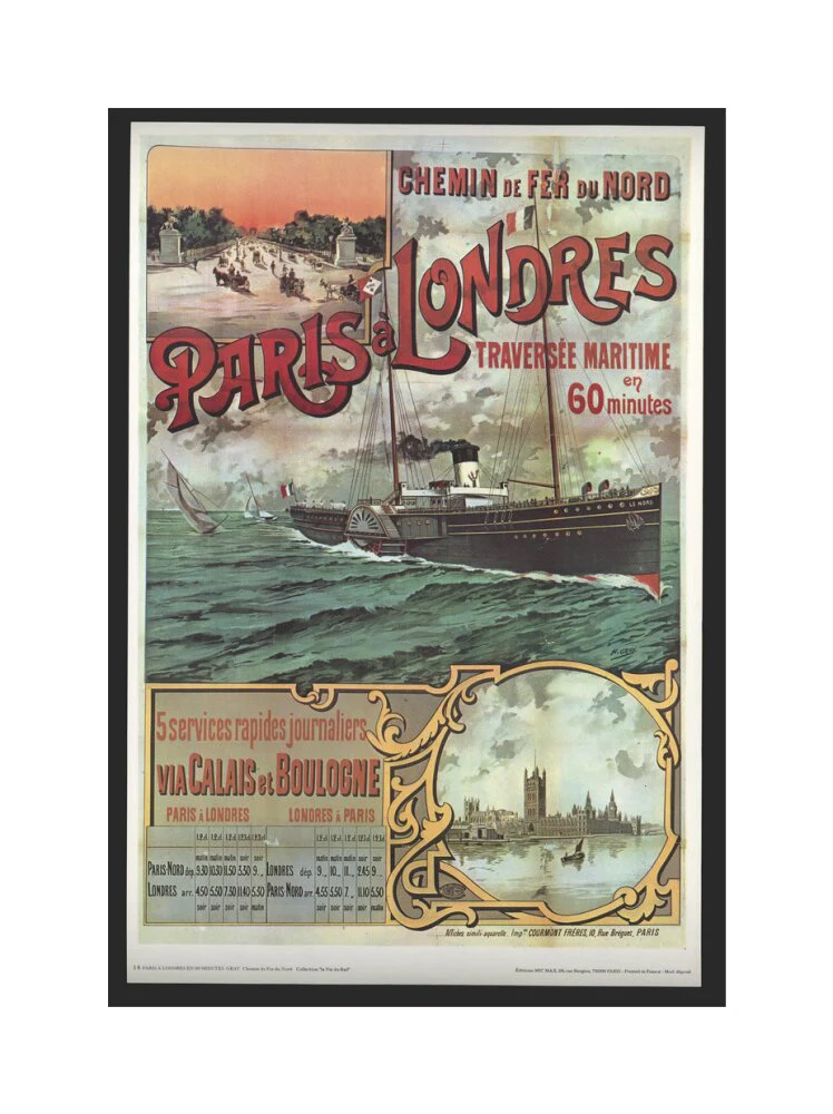Reproduction timetable, 'Chemin de Fer du Nord - Paris-Londres', by Henri Gray. - Image 61