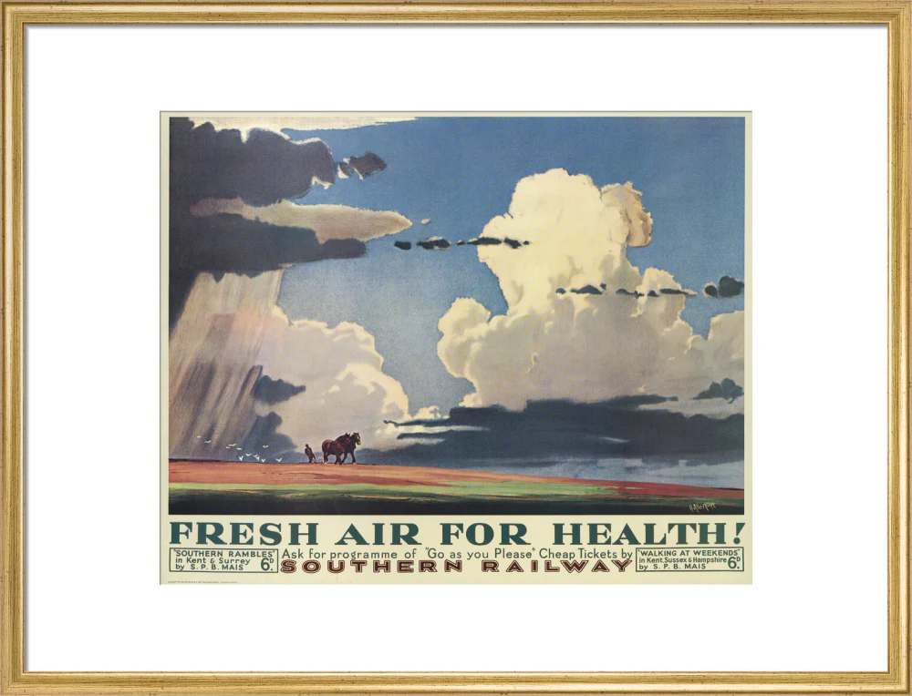 Reproduction poster, Southern Railway, 'Fresh Air for Health' by H Alker Tripp. - Image 20