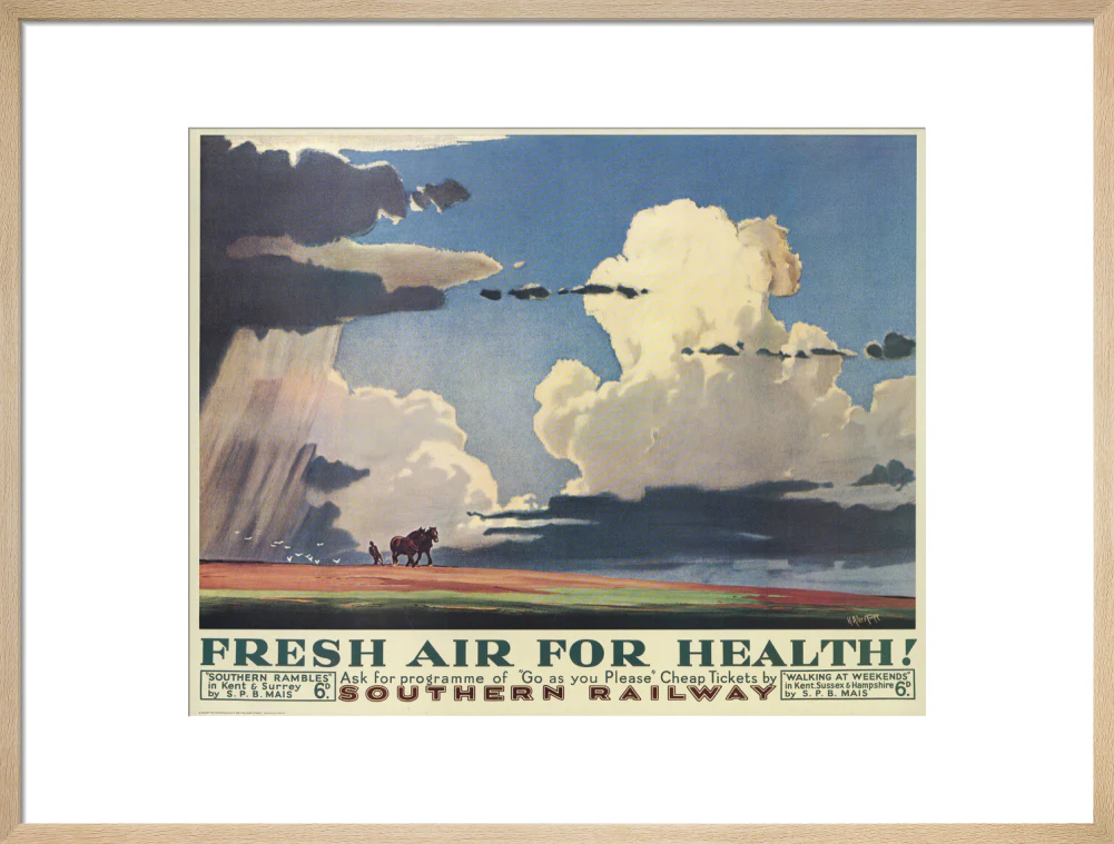 Reproduction poster, Southern Railway, 'Fresh Air for Health' by H Alker Tripp. - Image 21