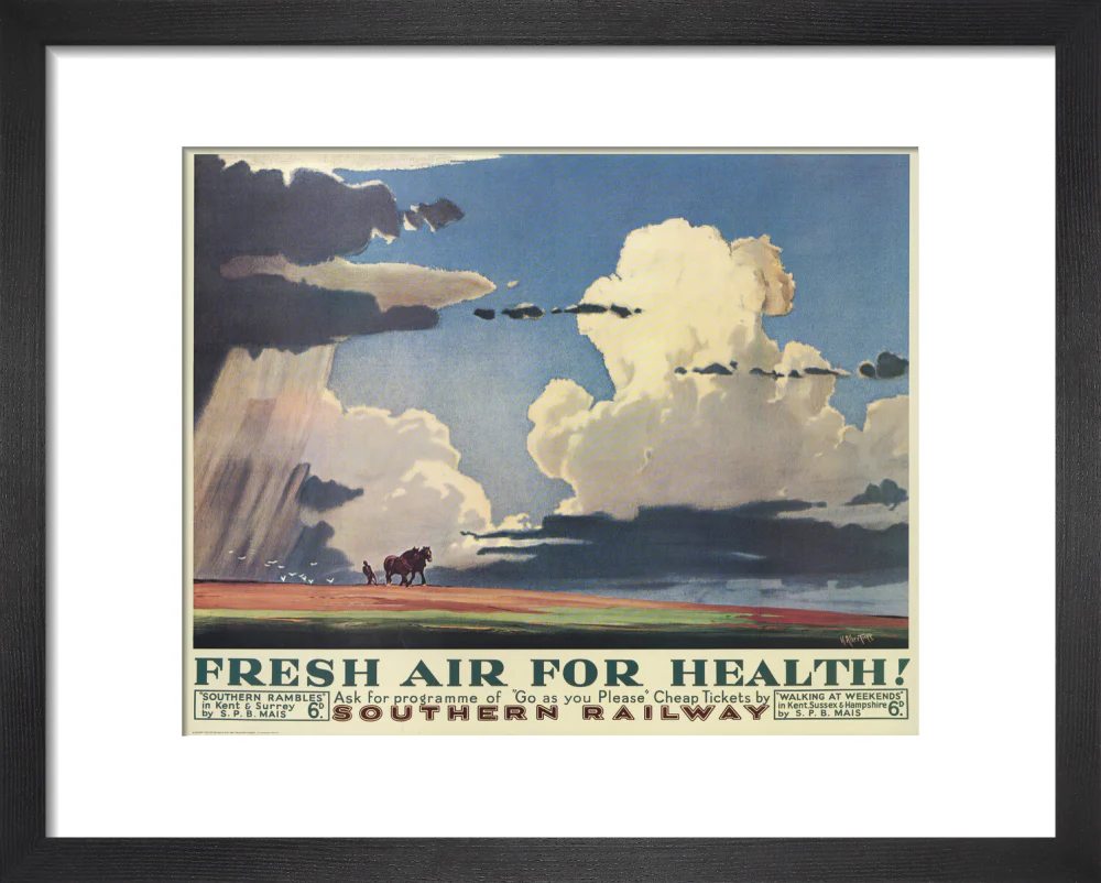 Reproduction poster, Southern Railway, 'Fresh Air for Health' by H Alker Tripp. - Image 3