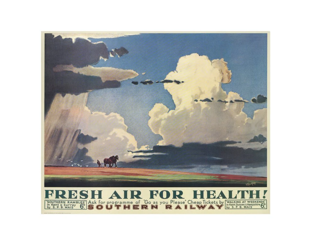 Reproduction poster, Southern Railway, 'Fresh Air for Health' by H Alker Tripp. - Image 35