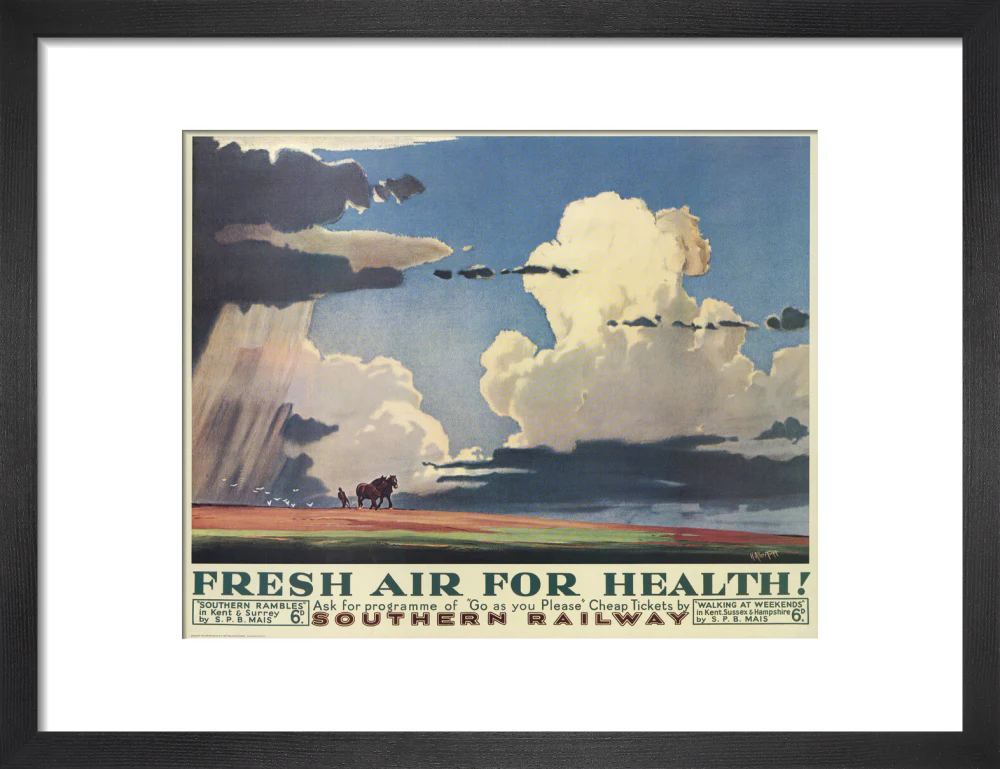 Reproduction poster, Southern Railway, 'Fresh Air for Health' by H Alker Tripp. - Image 41