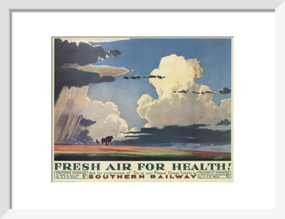 Reproduction poster, Southern Railway, 'Fresh Air for Health' by H Alker Tripp. - Image 42