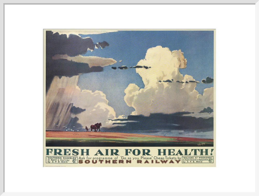 Reproduction poster, Southern Railway, 'Fresh Air for Health' by H Alker Tripp. - Image 57