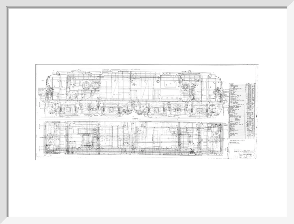 Pipe arrangement, plan and elevation for EM1 class electric locomotive for the Woodhead route. - Image 14