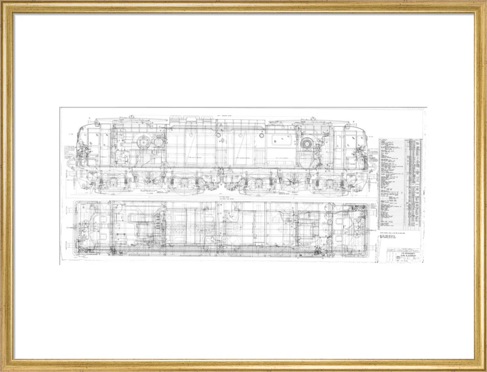Pipe arrangement, plan and elevation for EM1 class electric locomotive for the Woodhead route. - Image 20