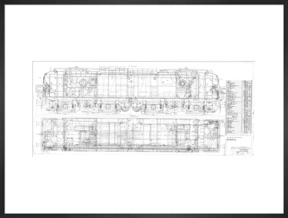 Pipe arrangement, plan and elevation for EM1 class electric locomotive for the Woodhead route. - Image 23