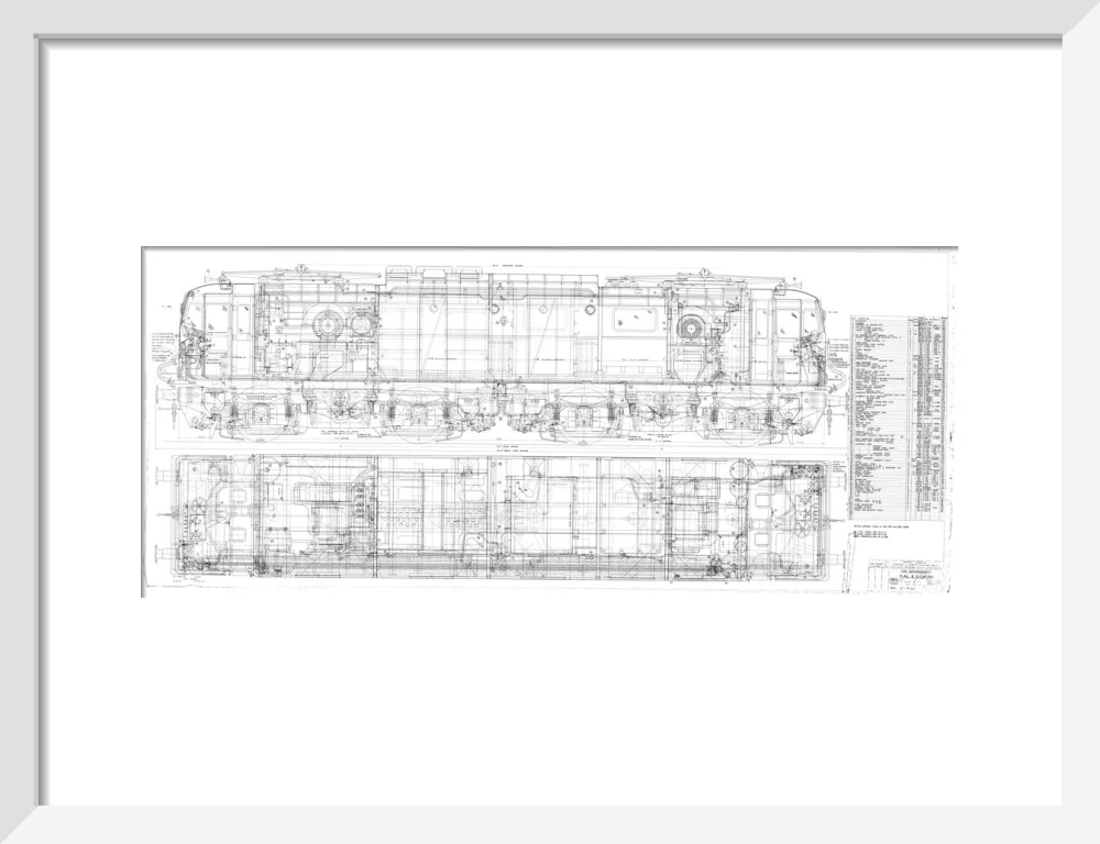 Pipe arrangement, plan and elevation for EM1 class electric locomotive for the Woodhead route. - Image 42